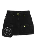 Barrow kids rhinestone-embellished cargo skirt - Black