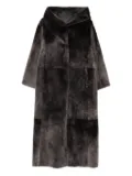 Manzoni 24 hooded shearling coat - Grey