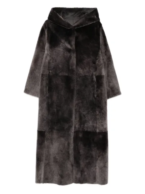 Manzoni 24 hooded shearling coat