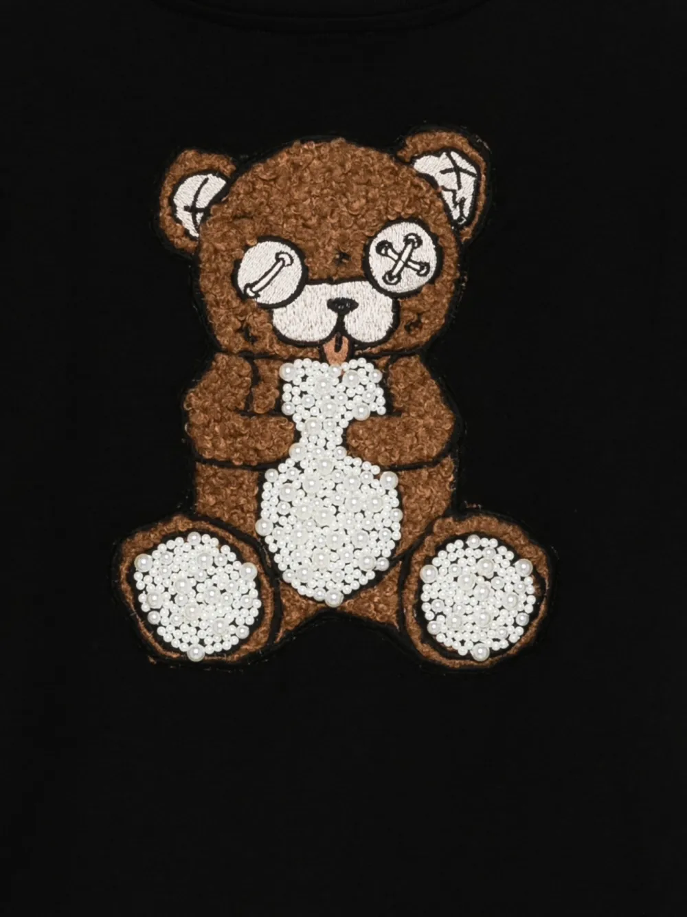 Barrow kids Katoenen T-shirt met teddybeer Zwart