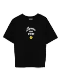 Barrow kids bear-embellished cotton T-shirt - Black