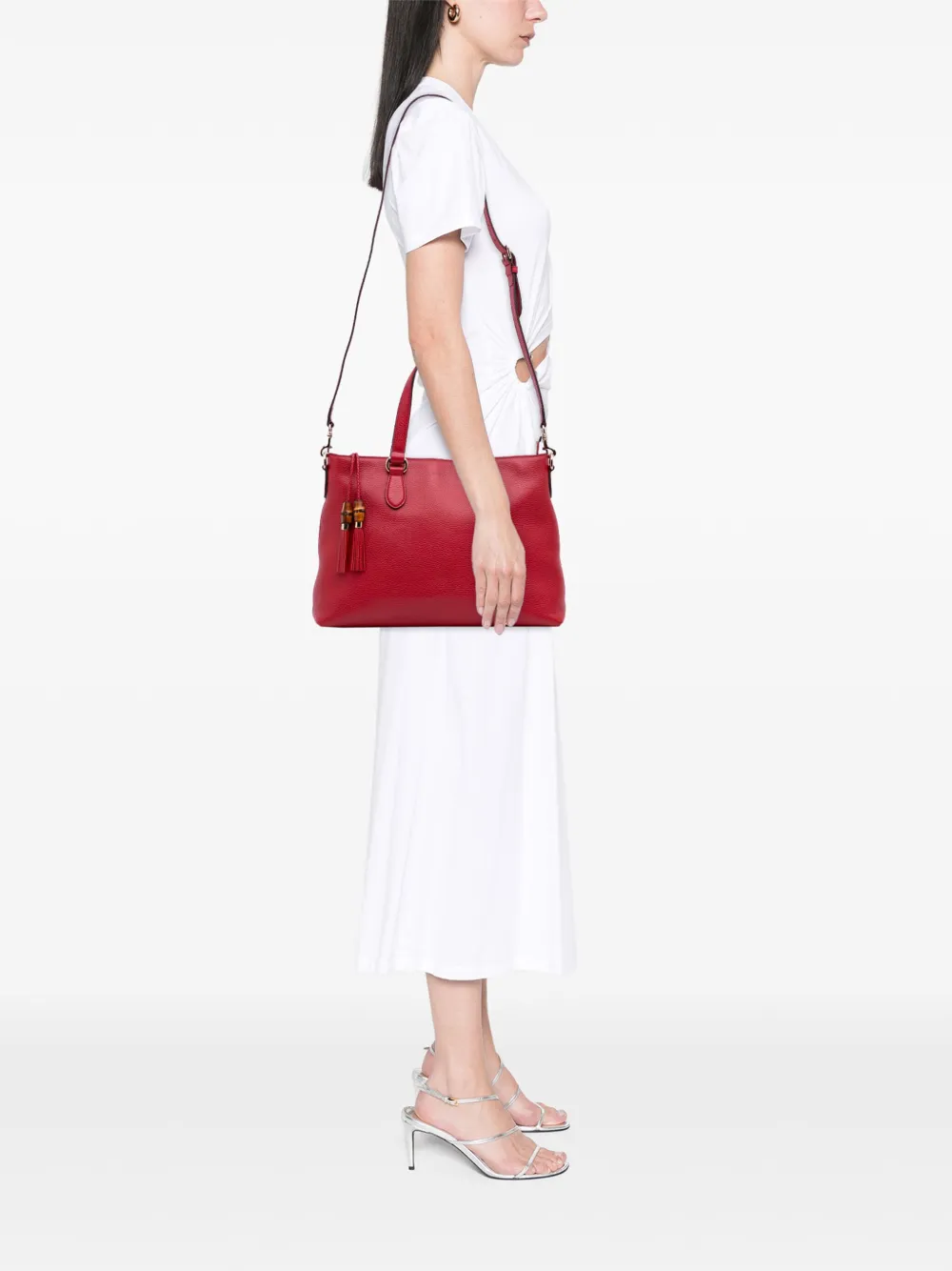 Gucci Pre-Owned 2016-2025 Leather Bamboo Tassel satchel | Pre-Owned | Image 2