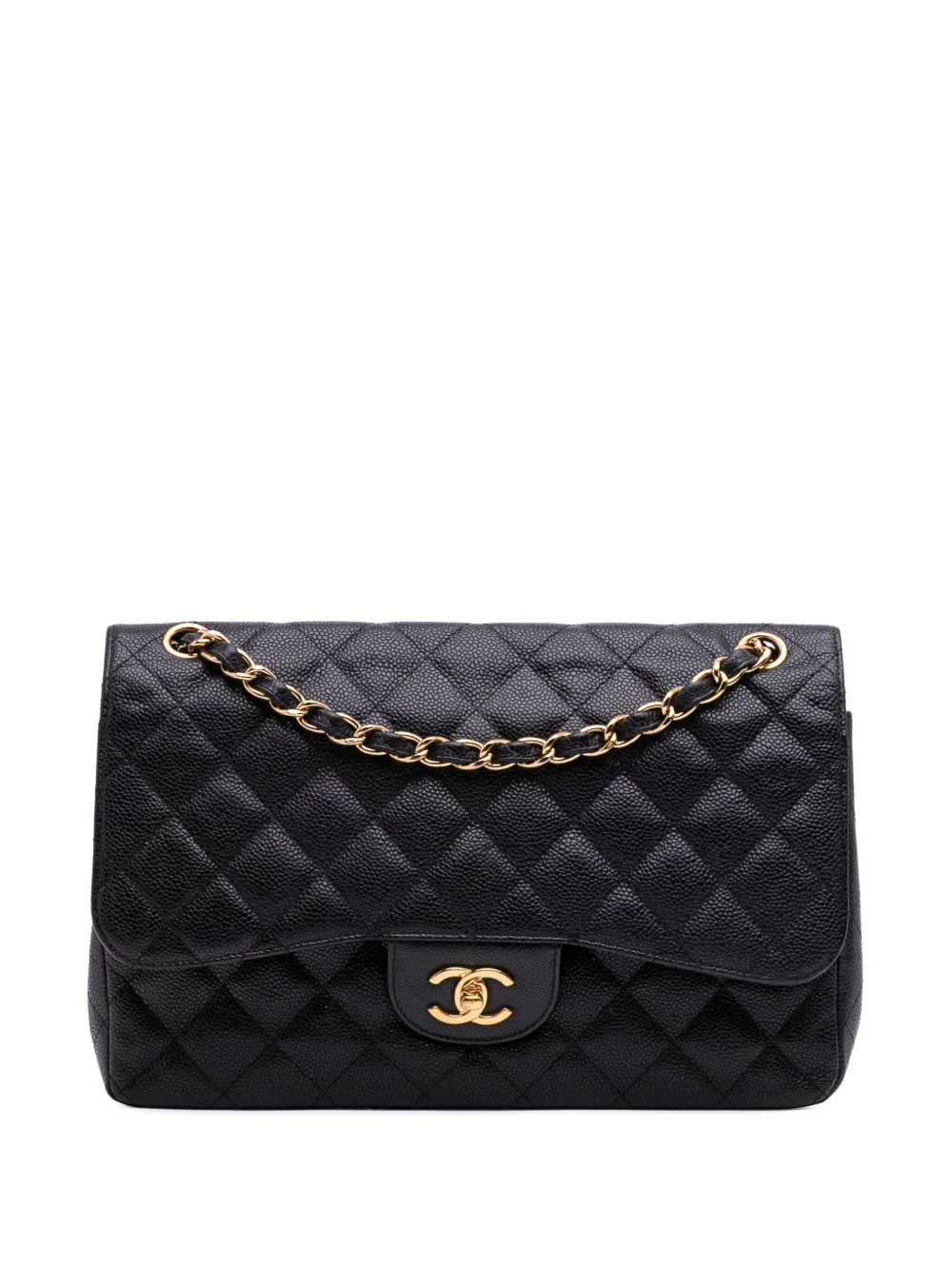 CHANEL Pre-Owned 2011 Jumbo Classic Caviar Double Flap shoulder bag | Black | Image 1
