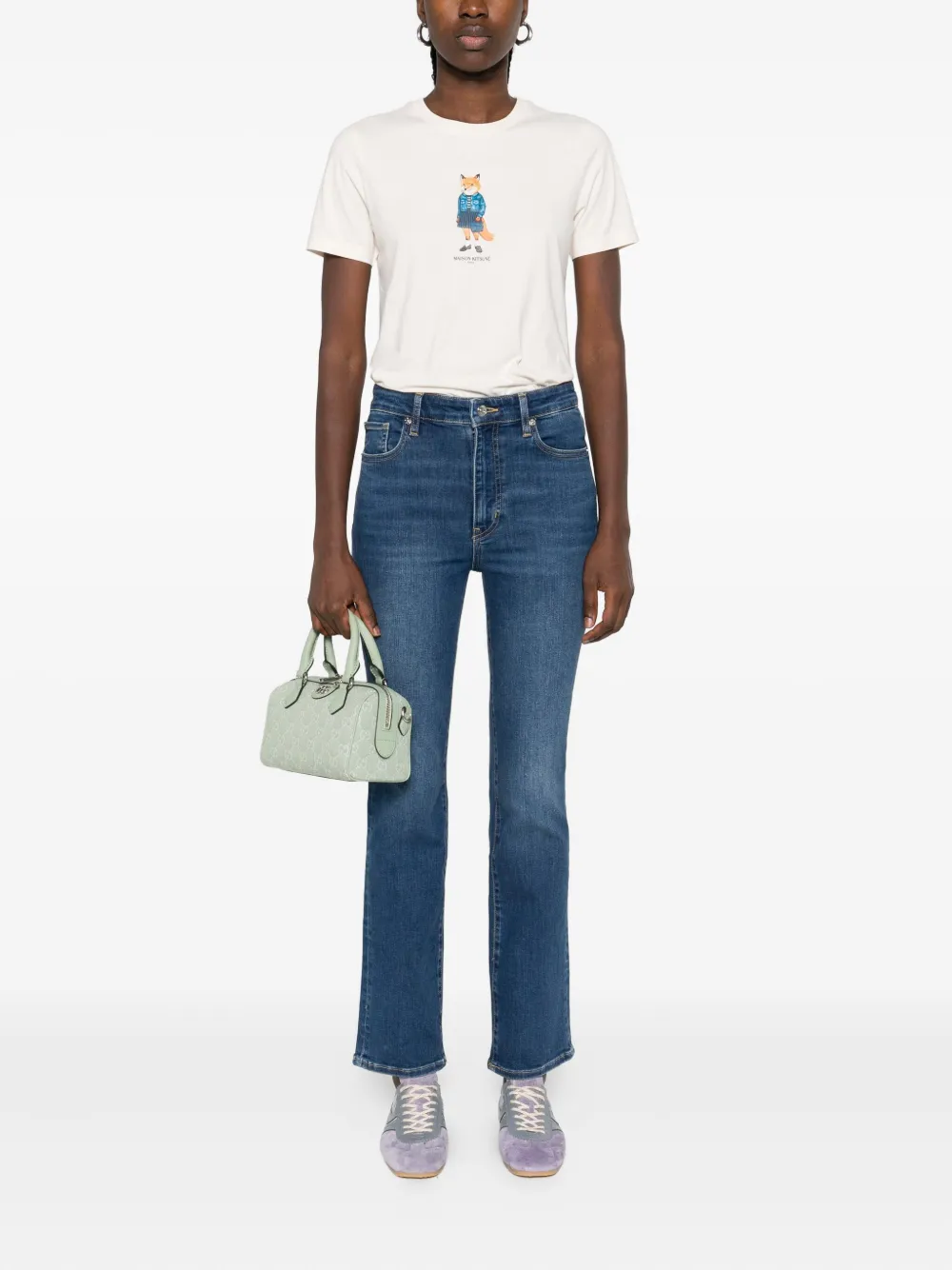 FRAME whiskering-effect jeans - Blauw