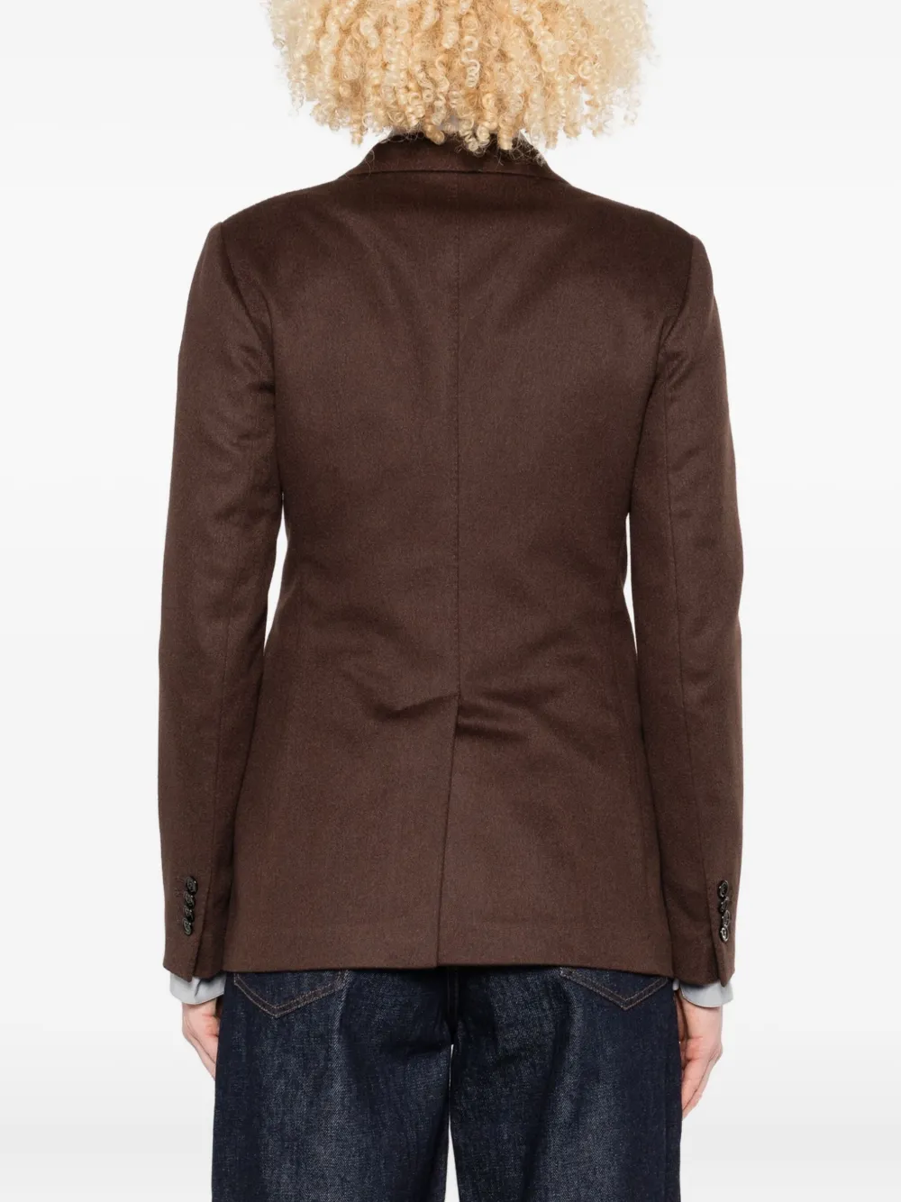 Tagliatore Blazer met dubbele rij knopen en lange mouwen Bruin