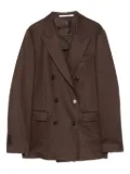 Tagliatore double-breasted long-sleeves blazer - Brown
