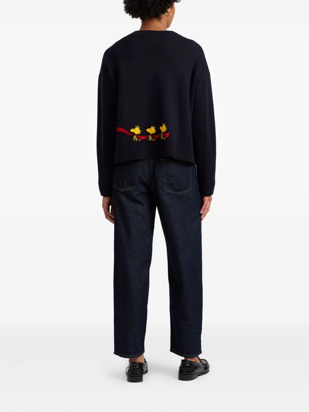 Chinti & Parker Snoopie Holiday Cardigan In Black