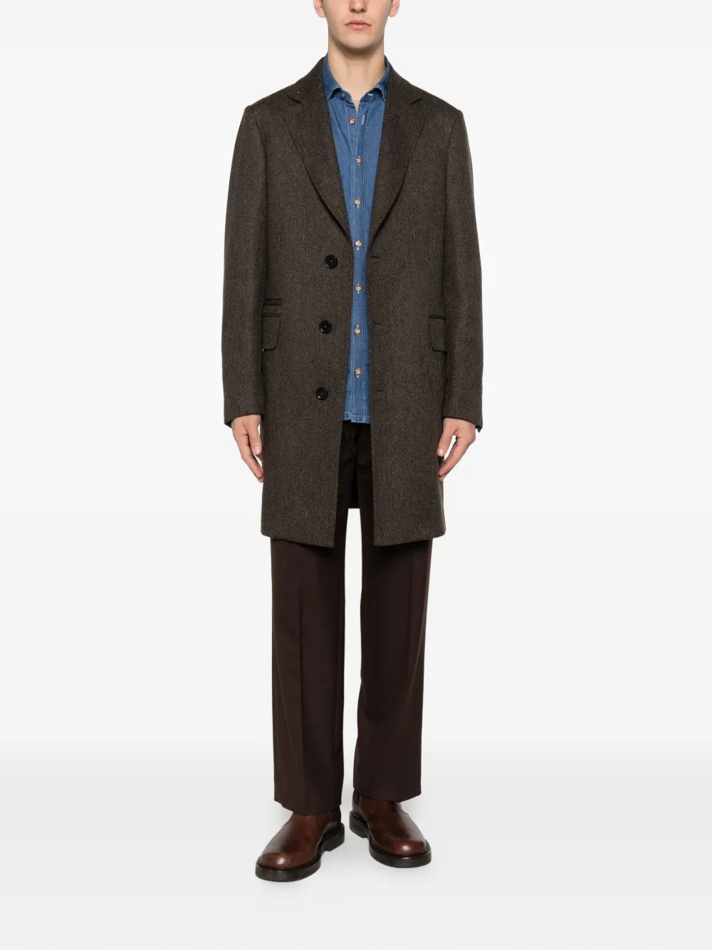 Zegna pocket buttoned coat | Single Breasted Coats | Image 2
