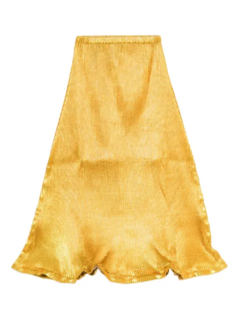 Melitta Baumeister metallic pleated midi skirt