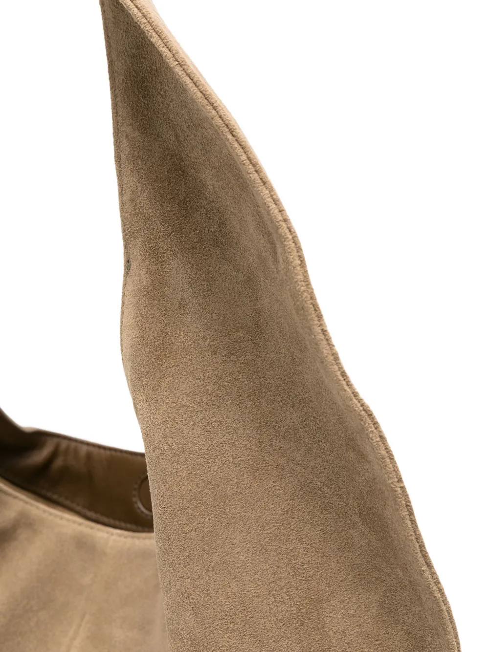 Maeden Market Tote Suede Leather Beige In Neutral