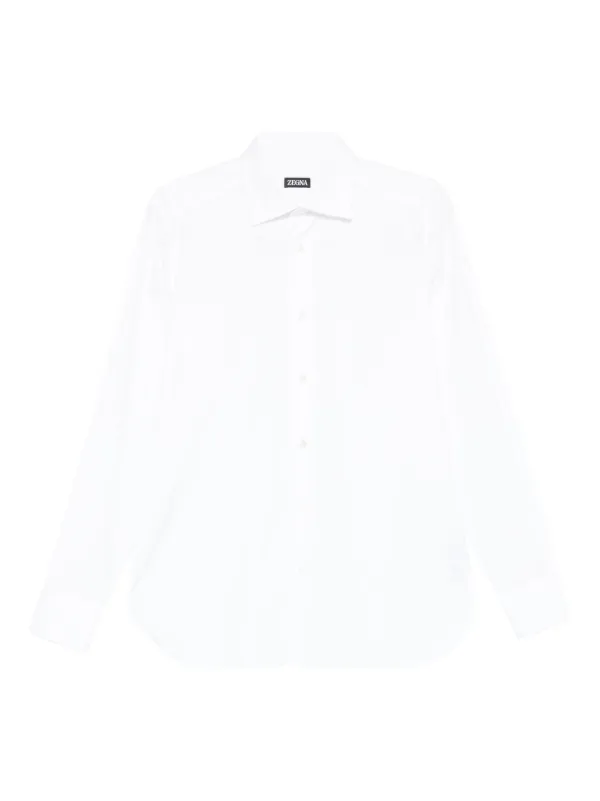 zegna white dress shirt Zegna Buttoned Men Shirt