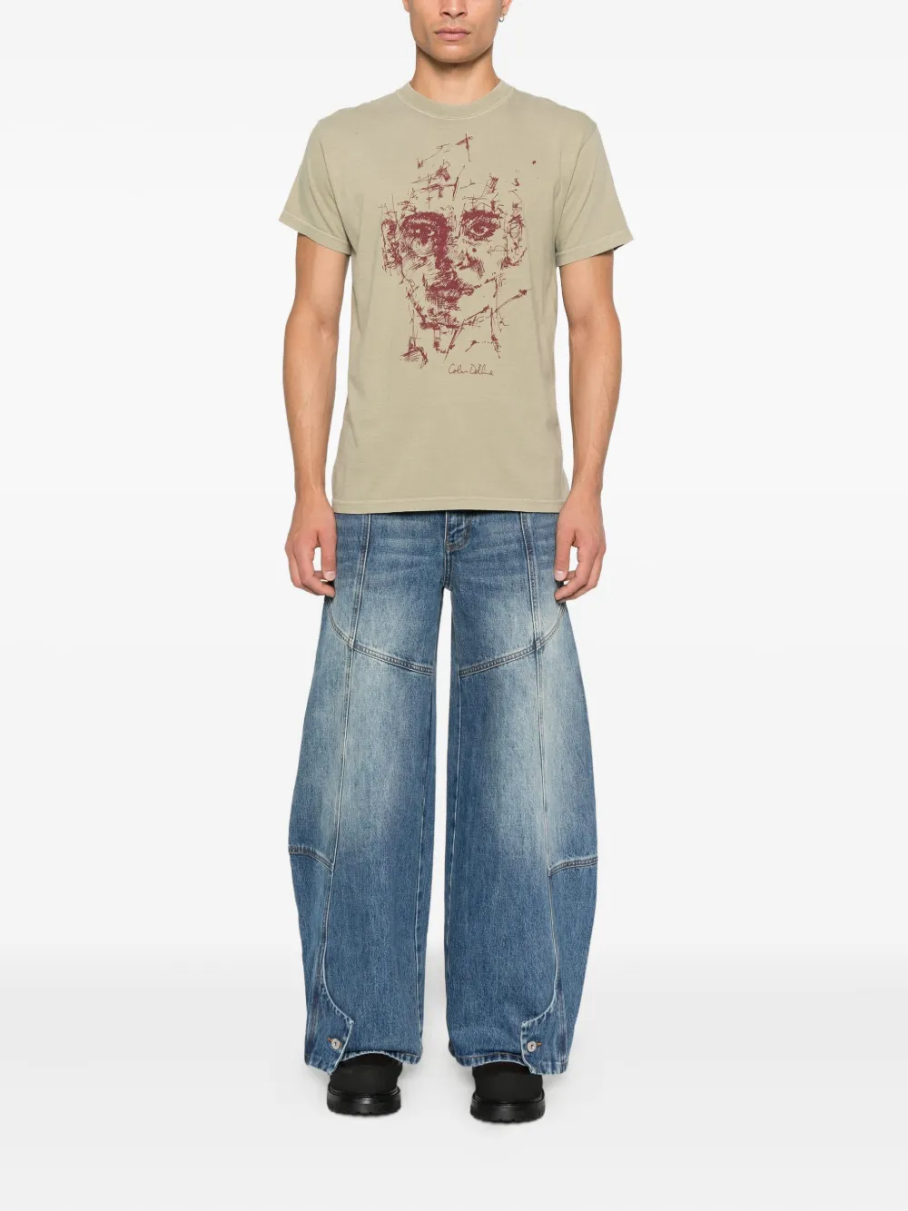 KidSuper face-graphic T-shirt - Groen