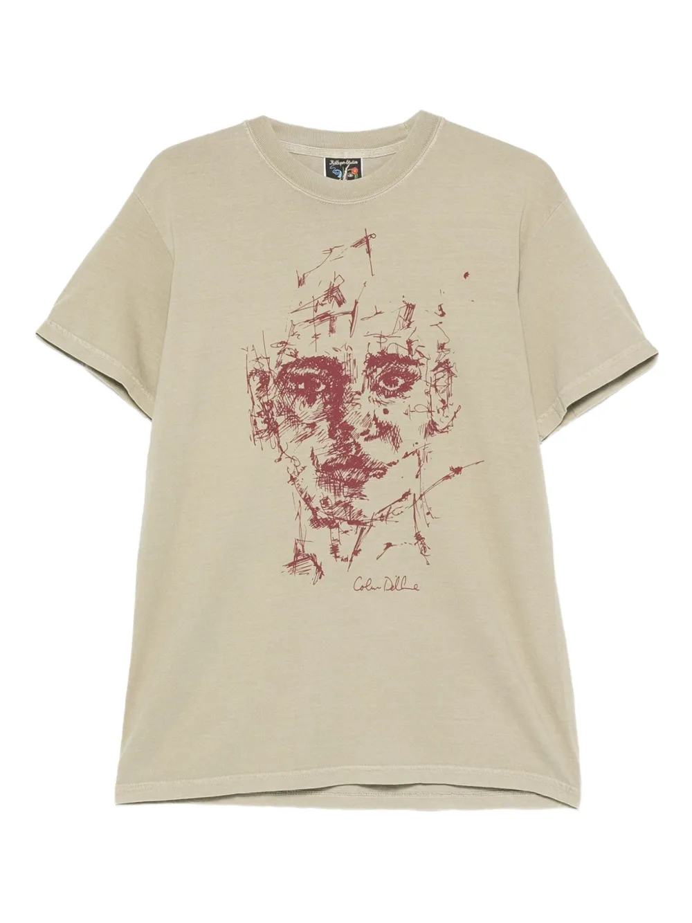 KidSuper playera con estampado gráfico de cara | verde | Image 1