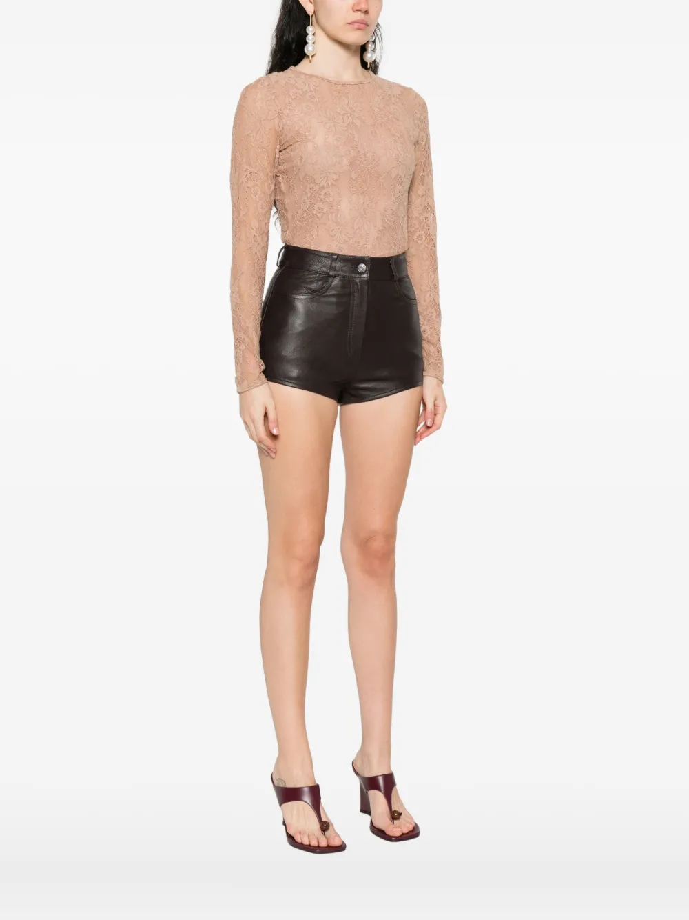 ZIMMERMANN floral-lace bodysuit Beige