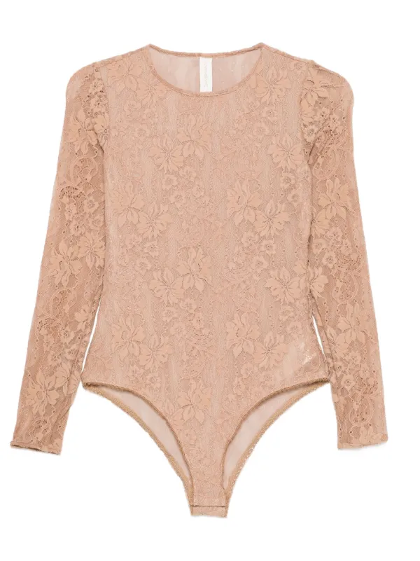 Zimmermann Floral-lace Bodysuit in Neutrals
