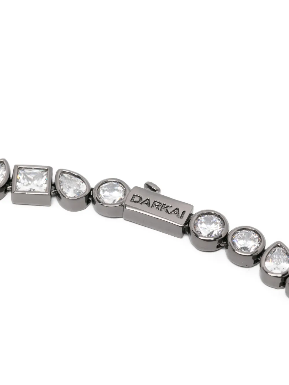 Darkai Mixed Bezels Necklace In Silver