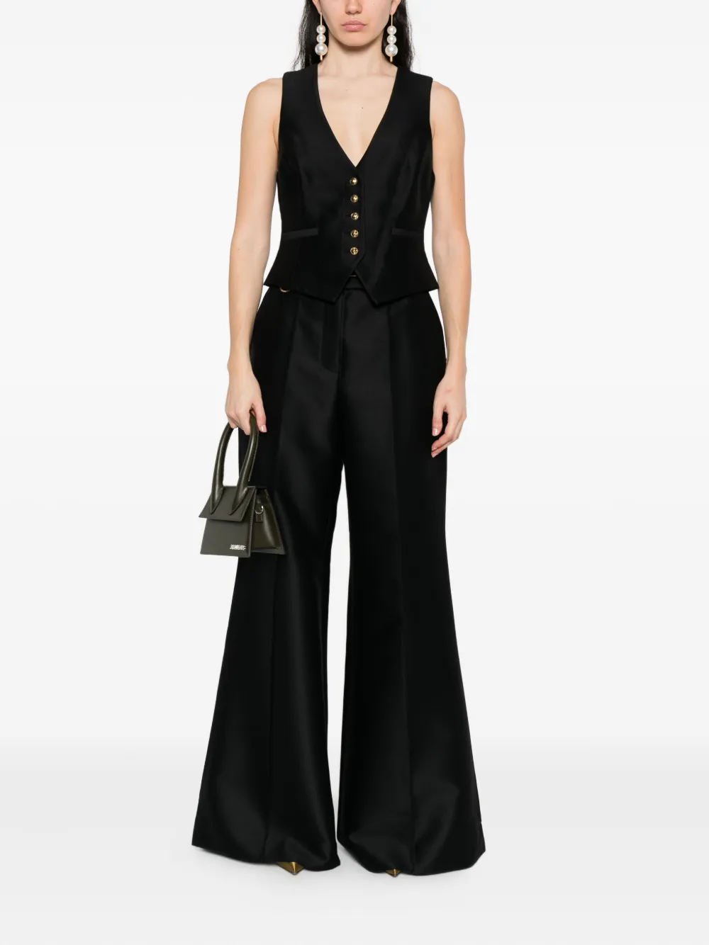 ZIMMERMANN belted flared trousers - Zwart