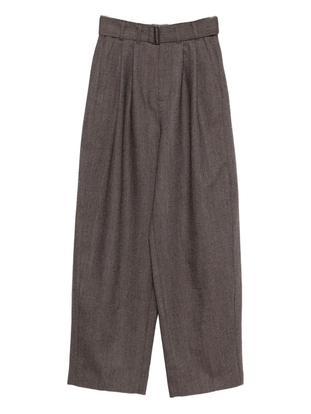 Soeur Pleated Belted Trousers In Brown