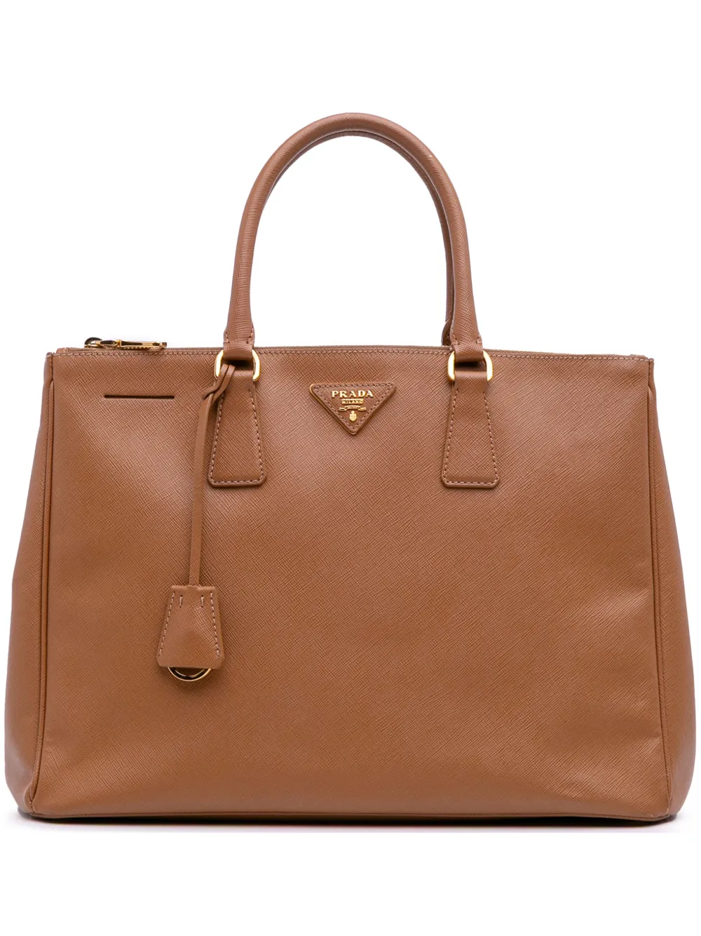 Prada Pre-Owned 2000-2025 Large Saffiano Lux Galleria Double Zip satchel | Brown | Image 1