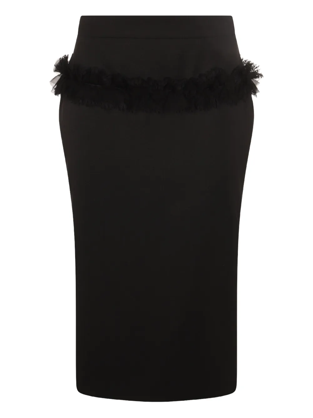 Alexander McQueen button-front ruffled skirt - Zwart
