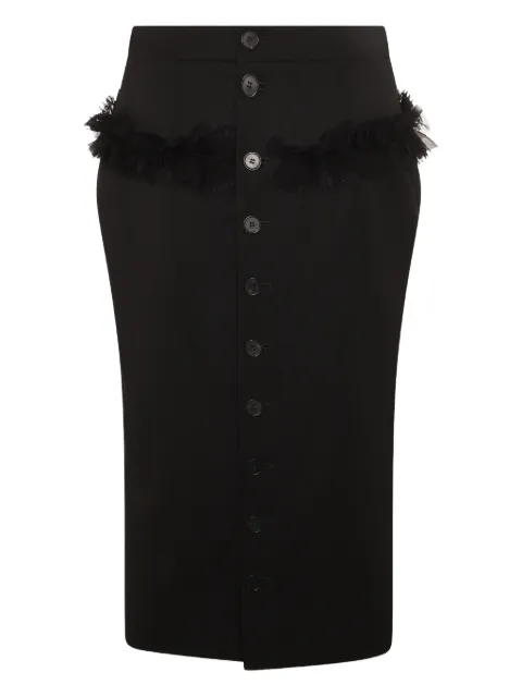 Alexander McQueen button-front ruffled skirt
