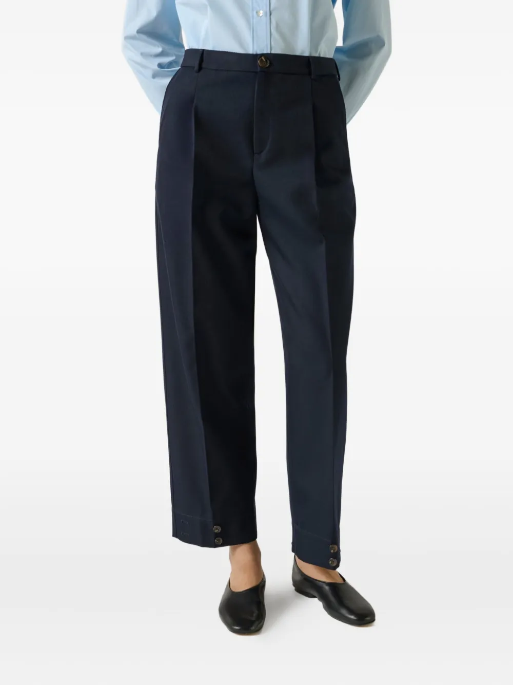 Soeur Cropped plooibroek Blauw