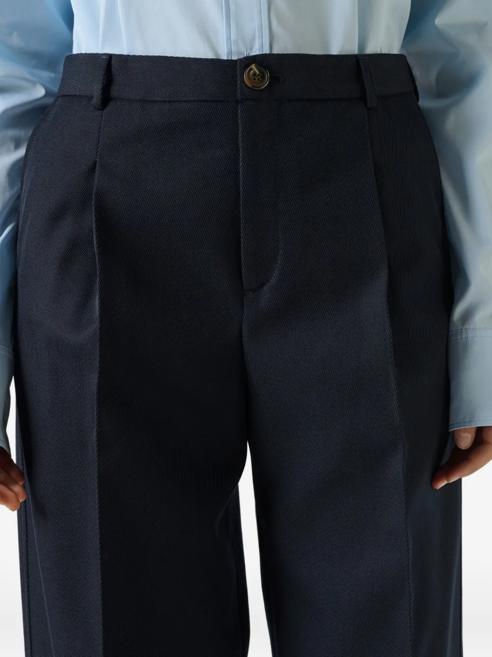 Soeur Cropped plooibroek Blauw