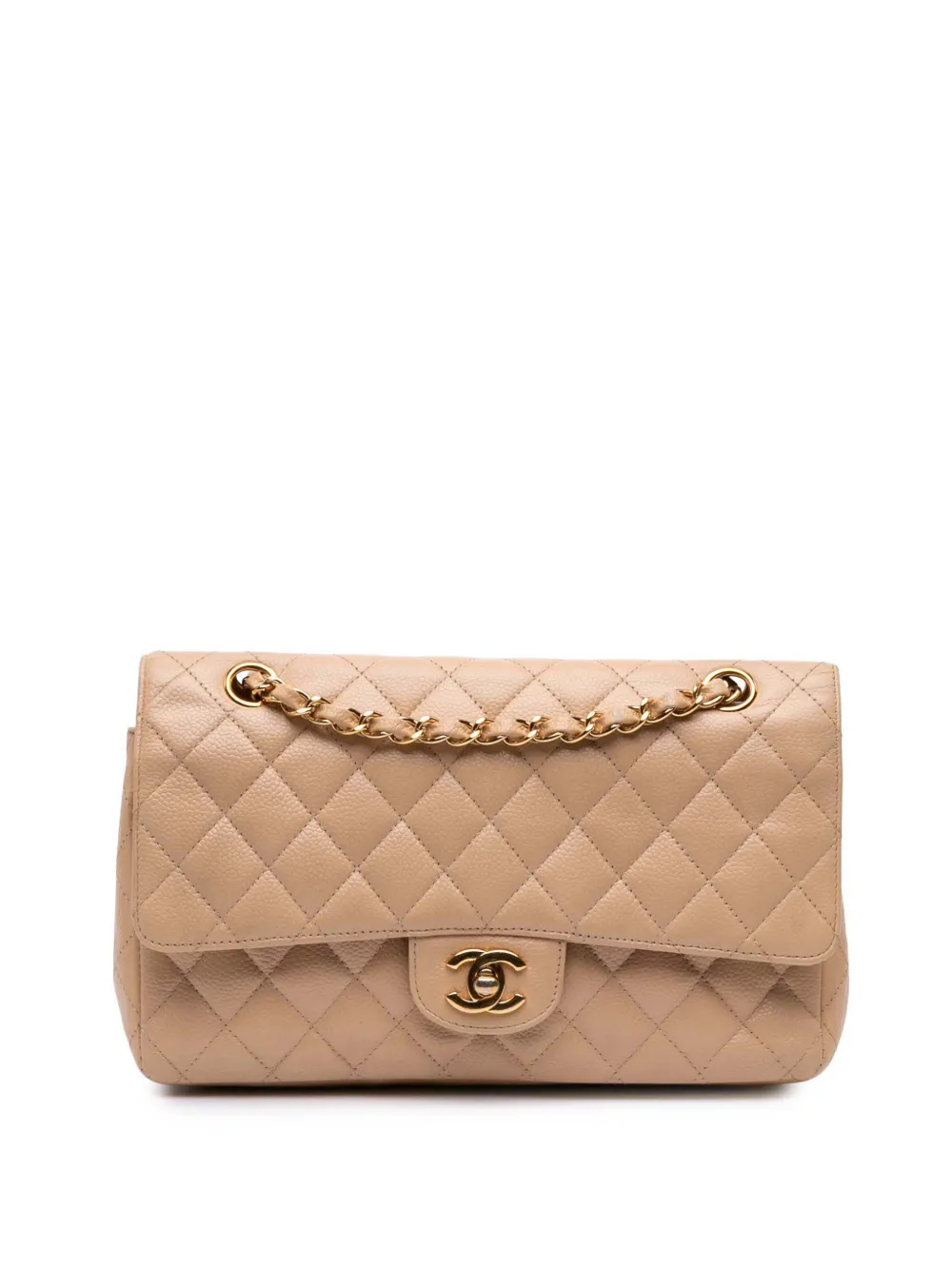 CHANEL Pre-Owned 2012 Medium Classic Caviar Double Flap shoulder bag | Brown | Image 1