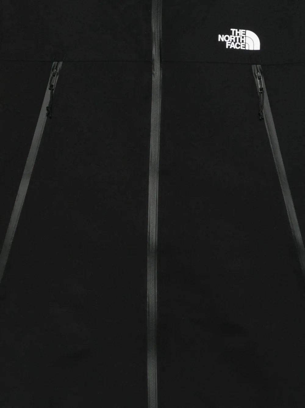 The North Face Hooded Zip Coat In Black