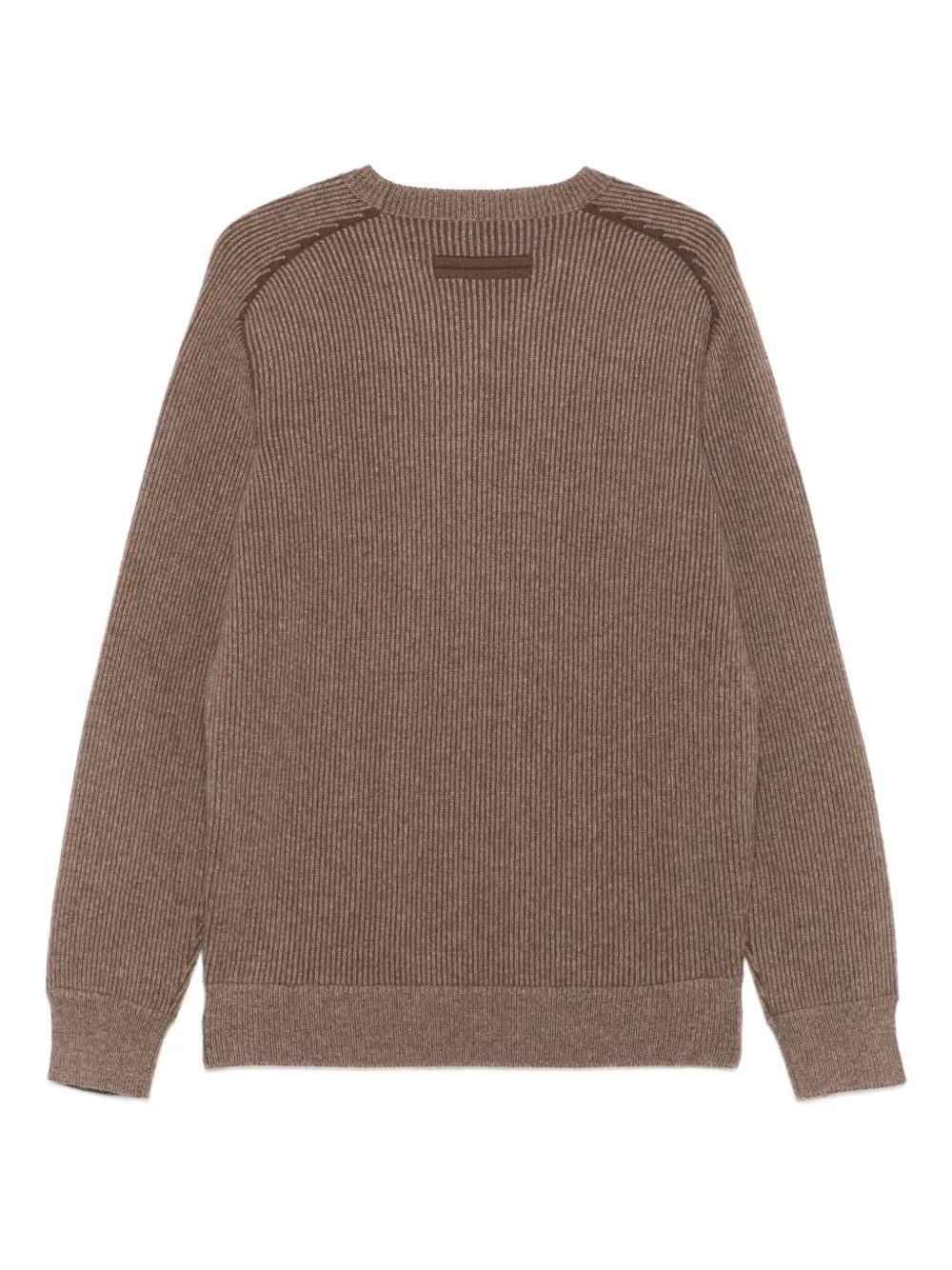Zegna ribbed-knit shoulder-detail sweater | Knitted Sweaters | Image 2