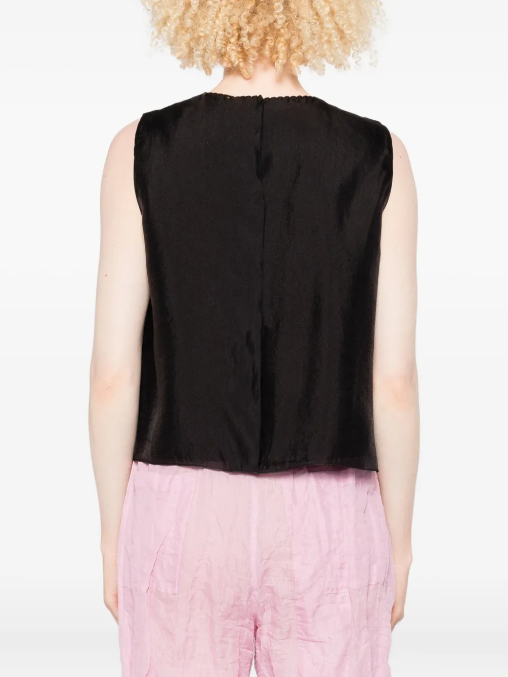 Forte Mouwloze top Zwart