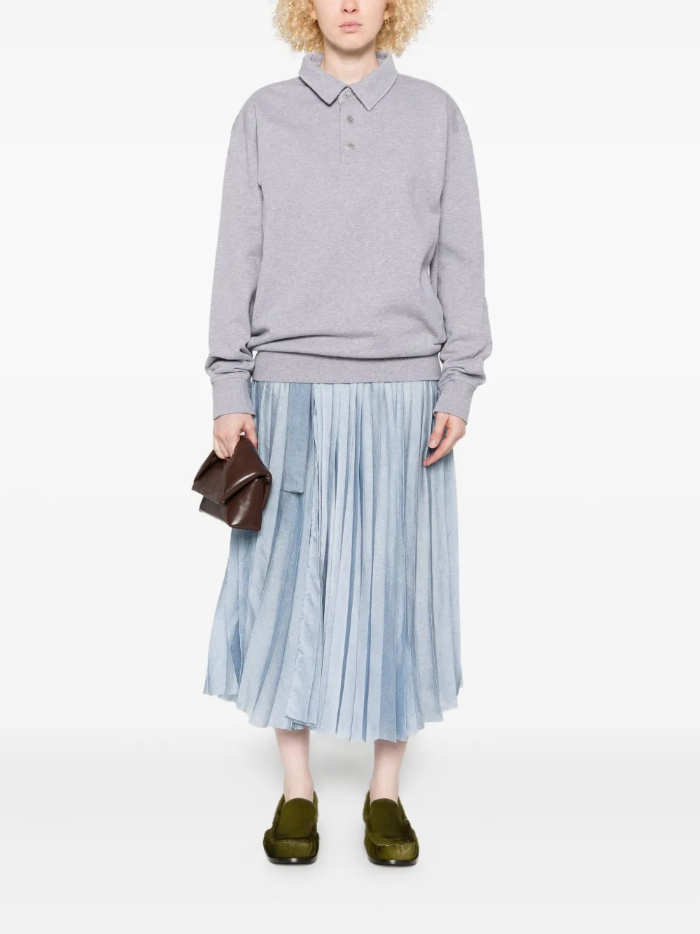JW Anderson long-sleeve polo-neck top - Grijs