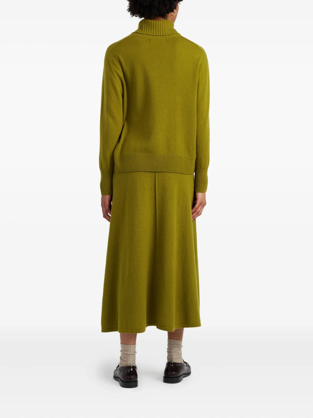 Chinti & Parker Raglan Roll Neck Sweater In Green