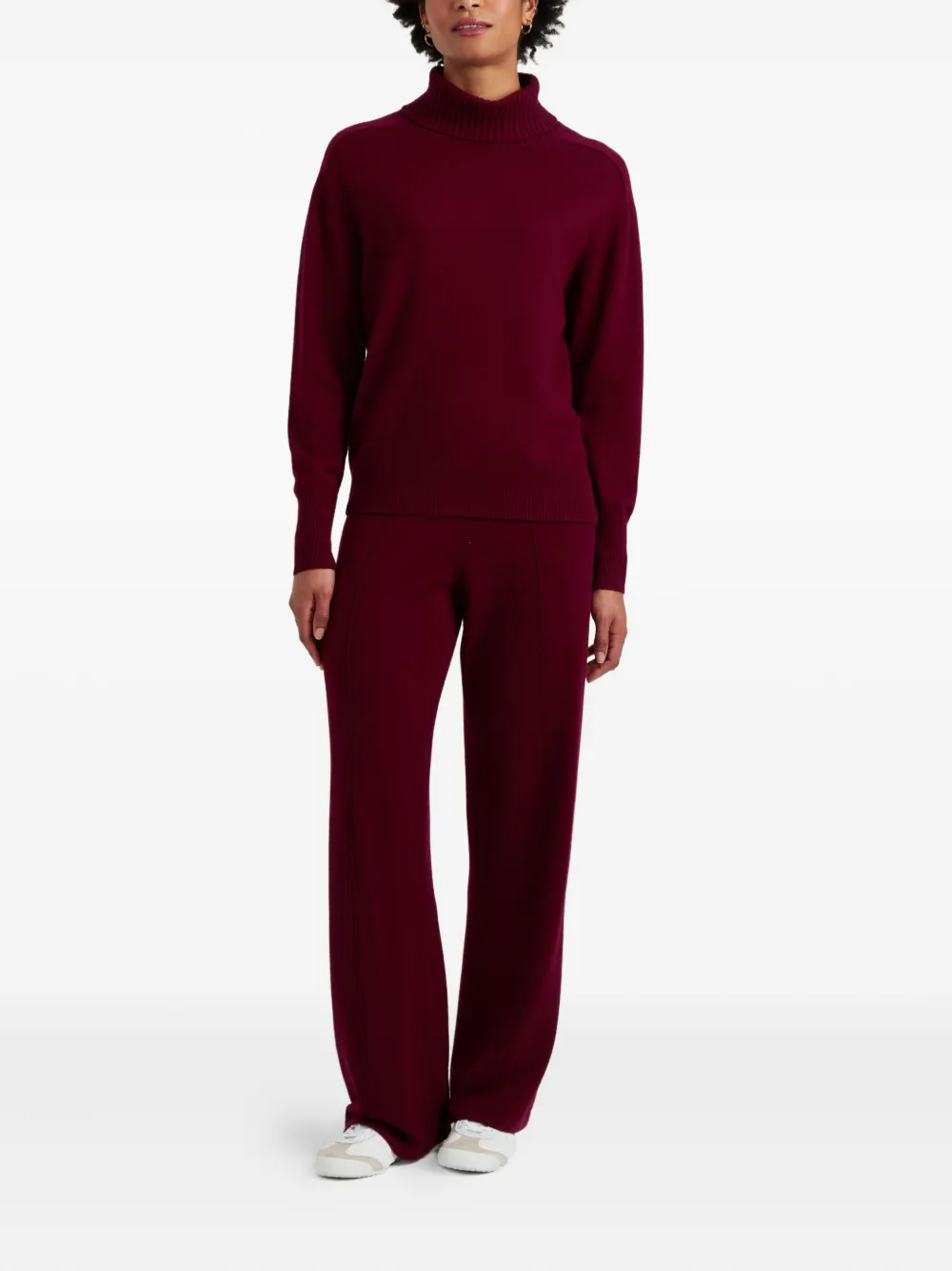 Chinti & Parker Raglan-sleeve Roll-neck Sweater In Red
