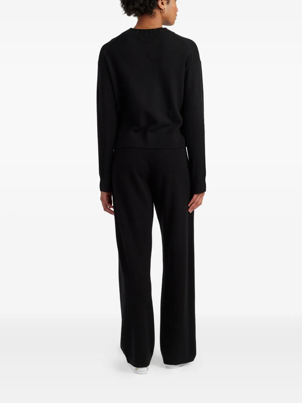 Chinti & Parker Ribbed V-neck Sweater In Black
