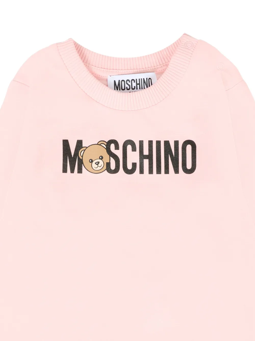 Moschino Kids T-shirt met lange mouwen en teddy-logo Roze
