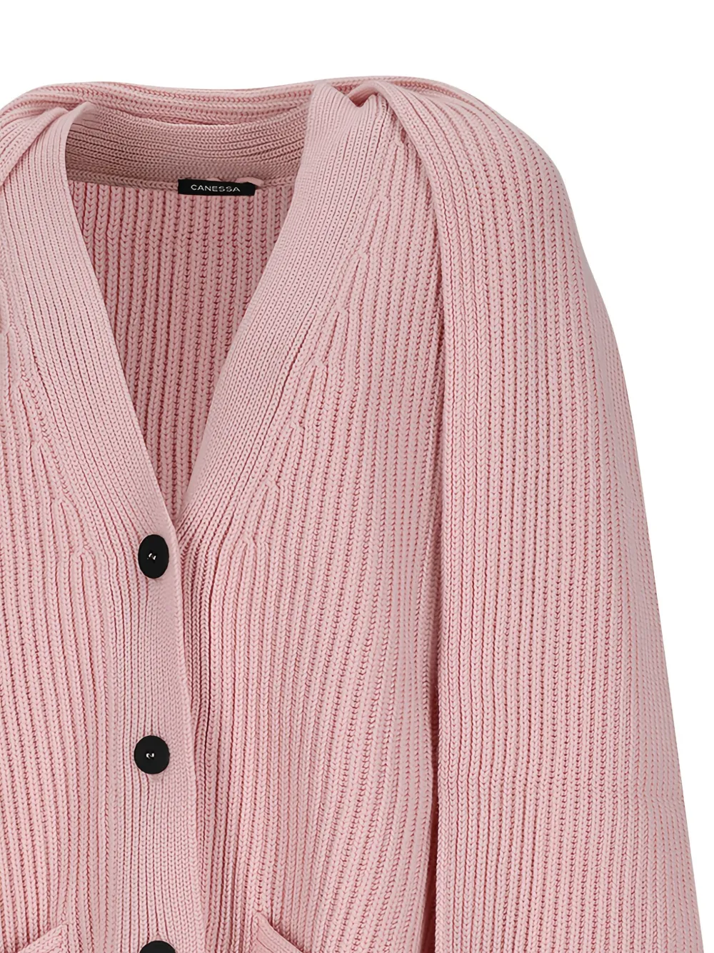 Canessa Ribbed Cashmere Cardigan In Pink