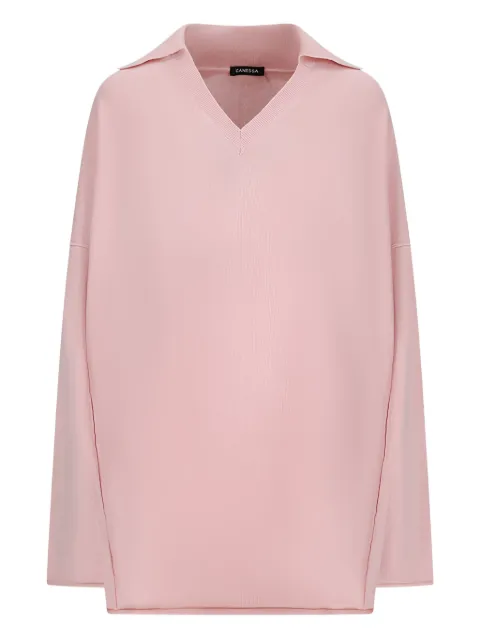 Canessa V-neck polo-neck top