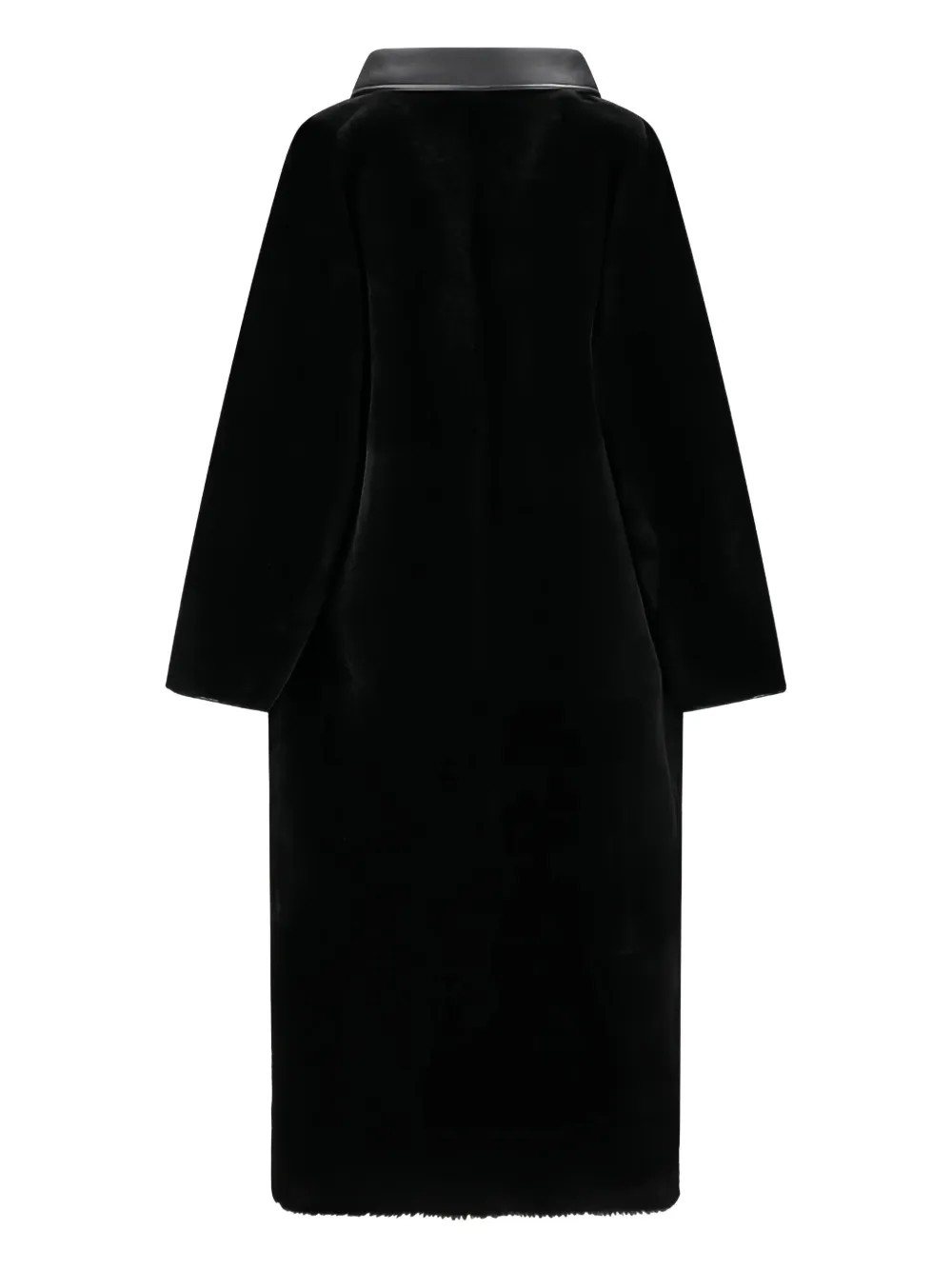 Blancha shearling wool coat - Zwart