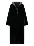 Blancha shearling wool coat - Black