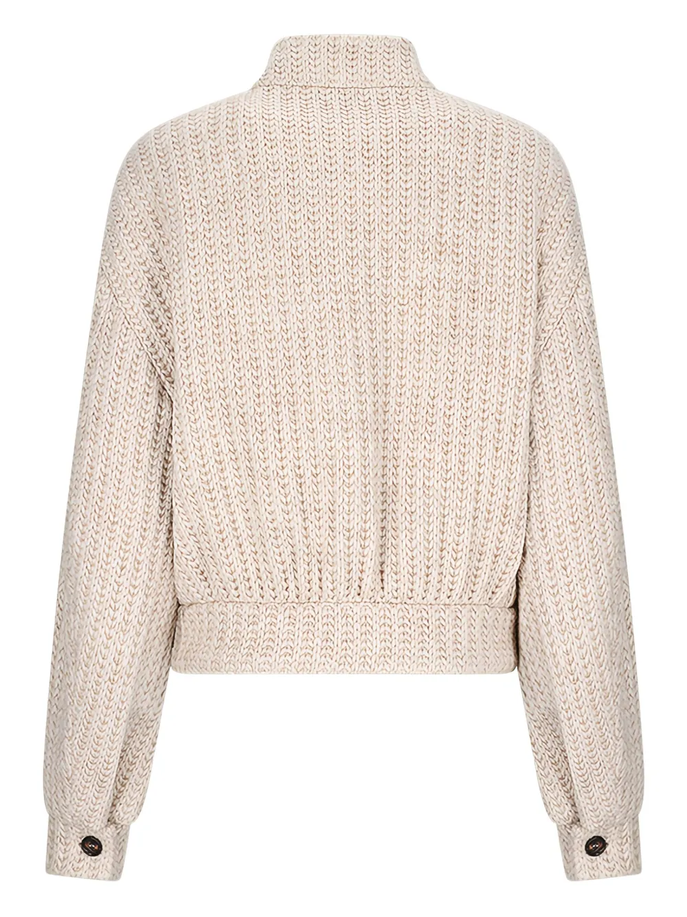 Giuseppe Di Morabito Geribbeld vest verfraaid met bloemen Beige