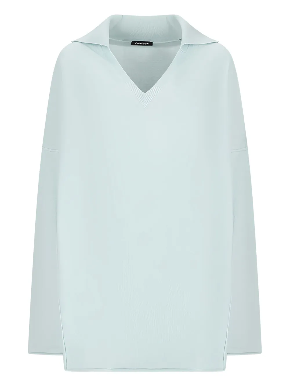 Canessa V-neck polo-neck sweater | Blue | Image 1