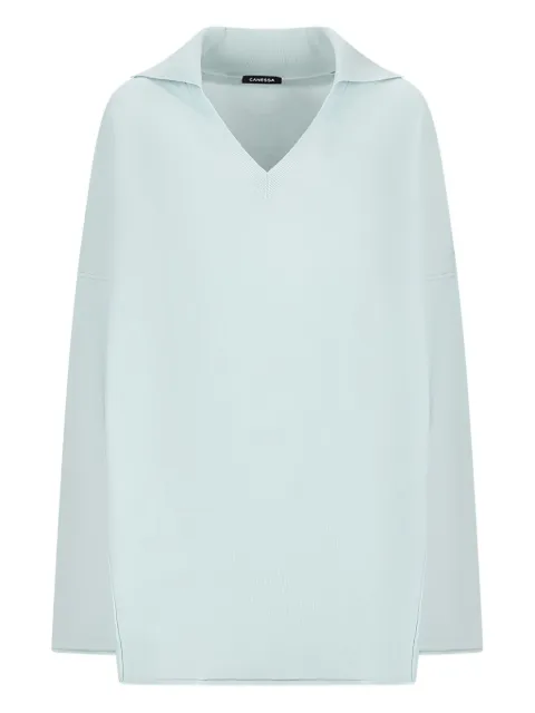 Canessa V-neck polo-neck sweater