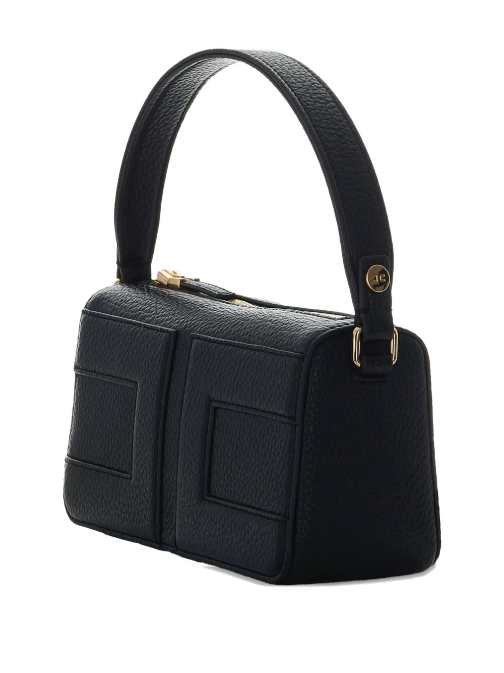 Elisabetta Franchi Shopper met logopatch Zwart