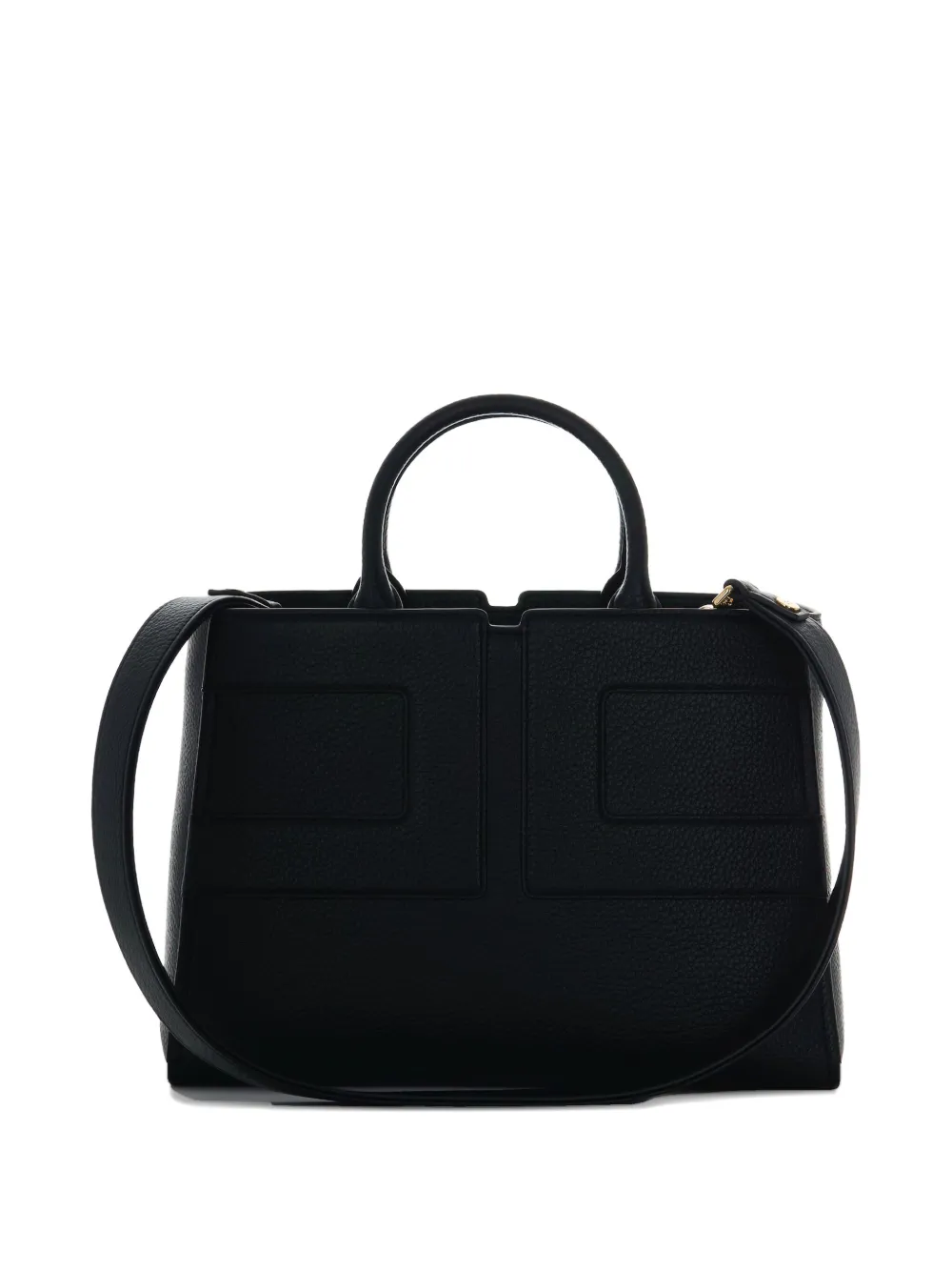 Elisabetta Franchi Structured Black Handbag With Versatile Carrying Options In Black