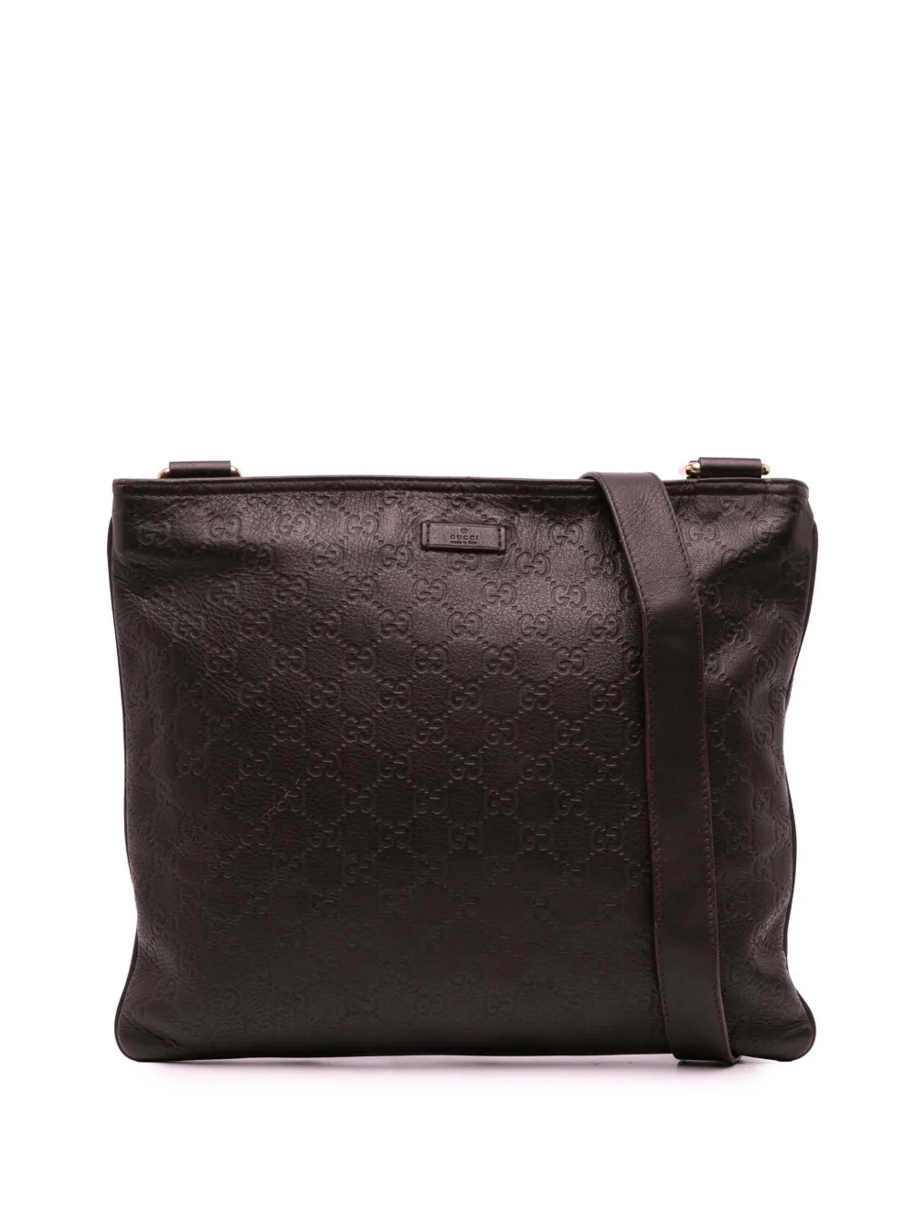 Pre-owned Gucci 2016-2025 Ssima Crossbody Bag In Brown