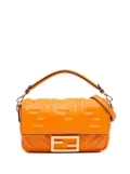 Fendi Pre-Owned 2010-2024 Mini Zucca Embossed Leather Baguette satchel - Orange