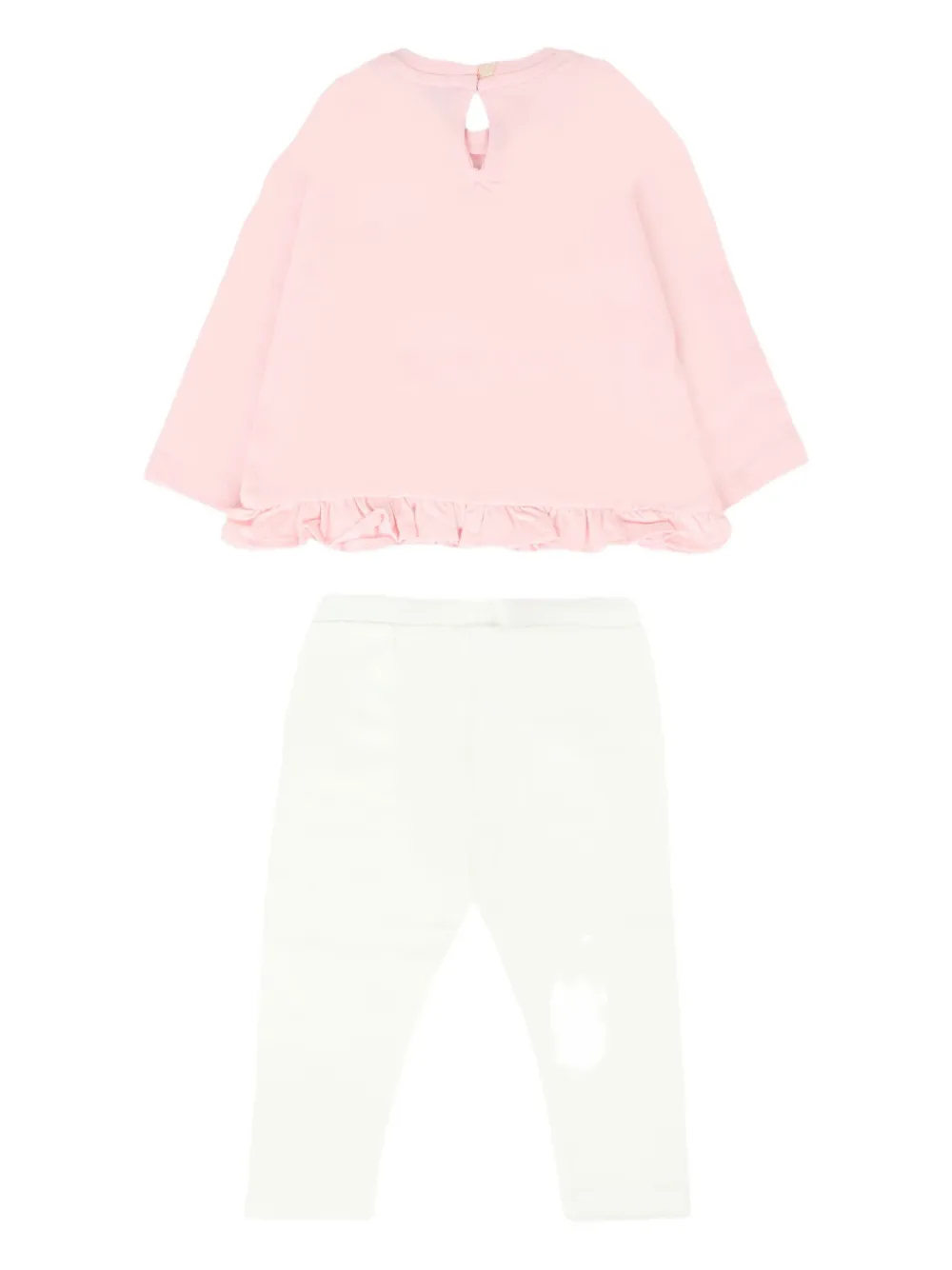 Moschino Kids Trainingspak met teddybeerprint en ruches Roze