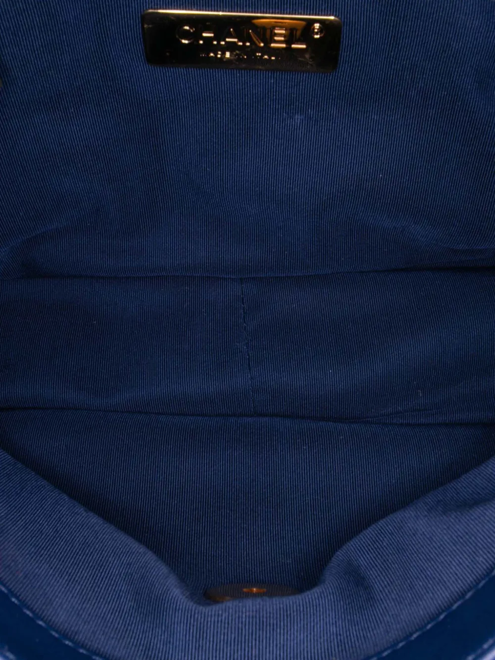 Pre-owned Chanel 2020 Medium Canvas And Cotton 19 Flap Satchel In Blue