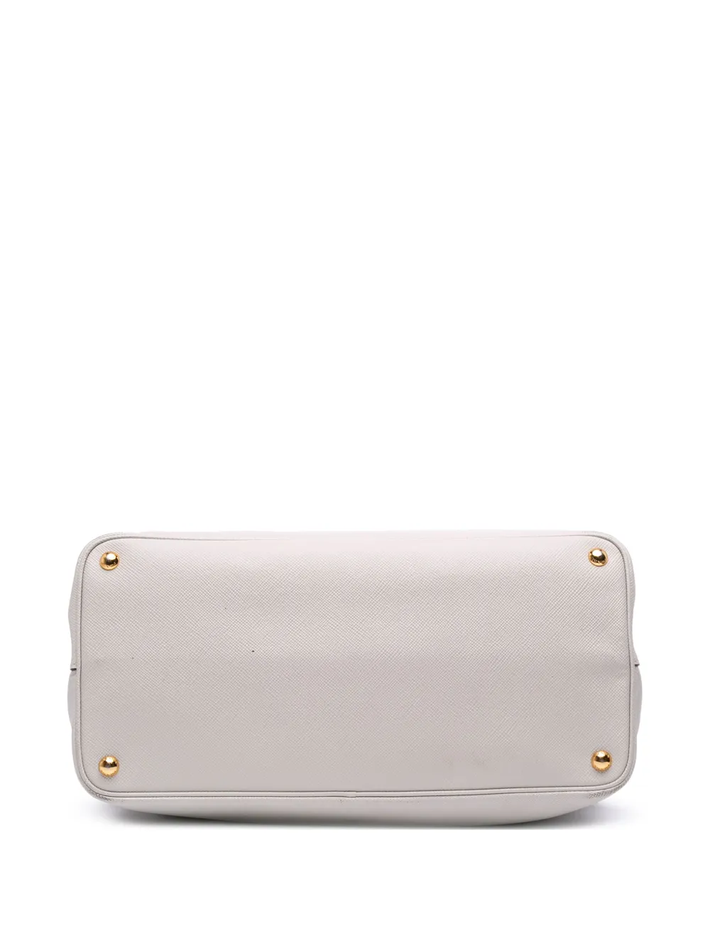 Pre-owned Prada 2013-2025 Large Saffiano Cuir Double Satchel In White